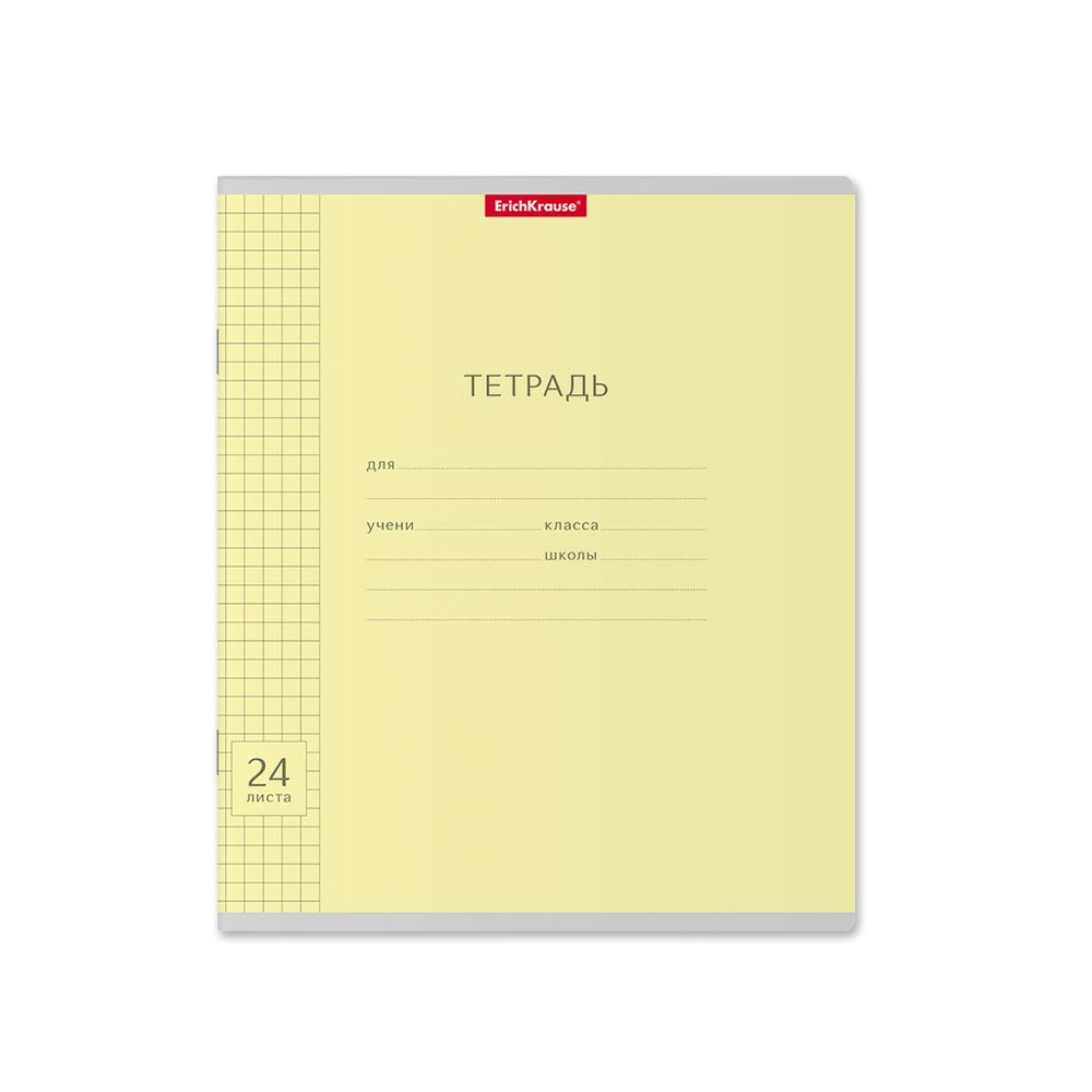 Тетрадь школьная ученическая ErichKrause Классика Visio ассорти, 24 листа, клетка _MIX-PACK