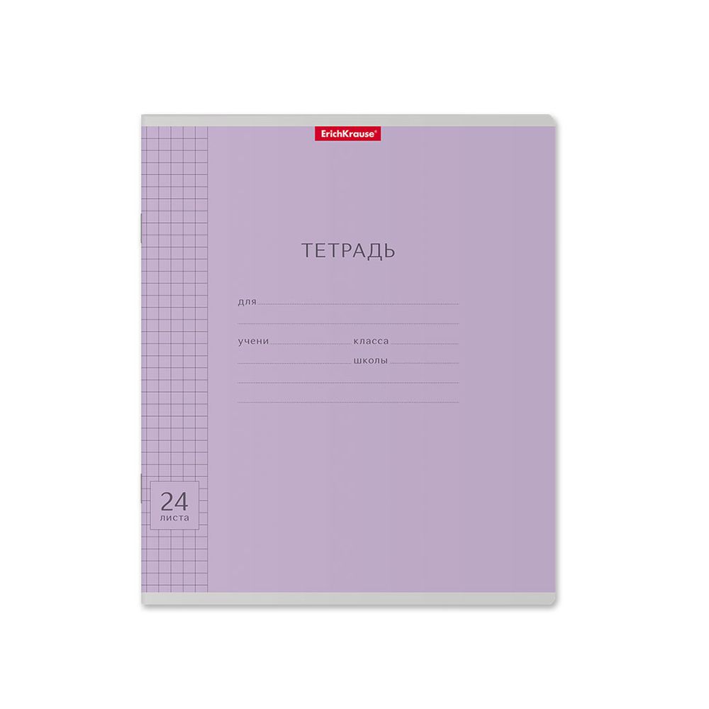 Тетрадь школьная ученическая ErichKrause Классика Visio ассорти, 24 листа, клетка _MIX-PACK