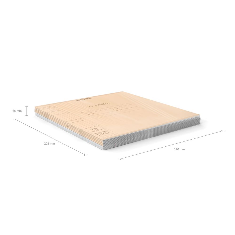 Тетрадь школьная ученическая с пластиковой обложкой на скобе ErichKrause Классика CoverPrо Neon, оранжевый, А5+, 12 листов, клетка