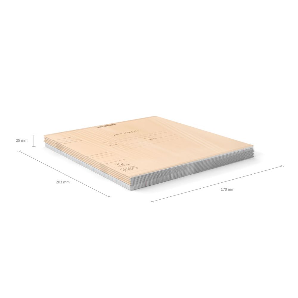 Тетрадь школьная ученическая с пластиковой обложкой на скобе ErichKrause Классика CoverPrо Neon, оранжевый, А5+, 12 листов, линейка