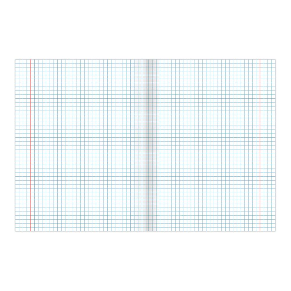 Тетрадь 18 л. BRAUBERG КЛАССИКА, клетка, обложка картон, КРАСНАЯ