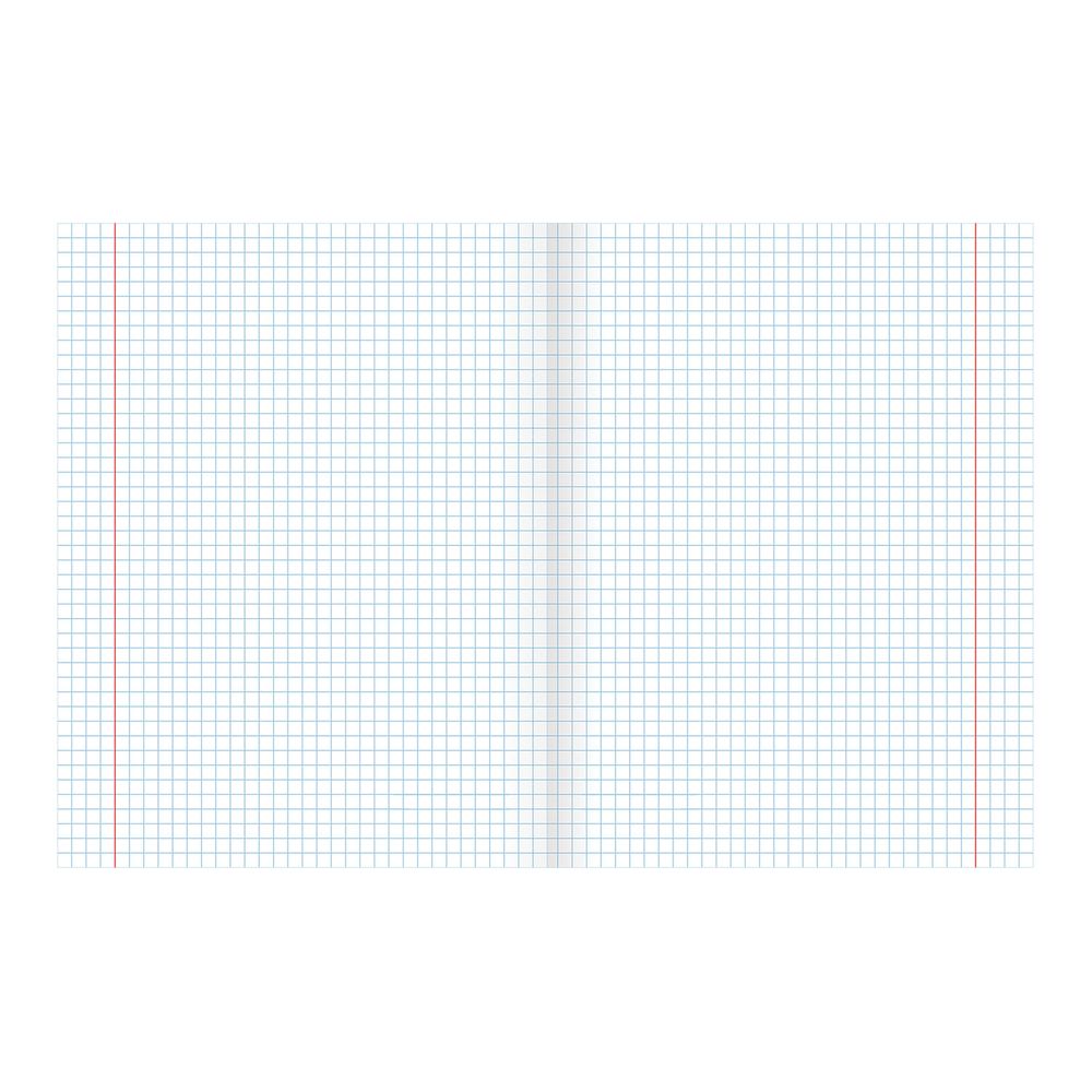 Тетрадь А5, 48 л., HATBER, скоба, клетка, фактурное тиснение, "2COLORS" (5 видов в спайке)