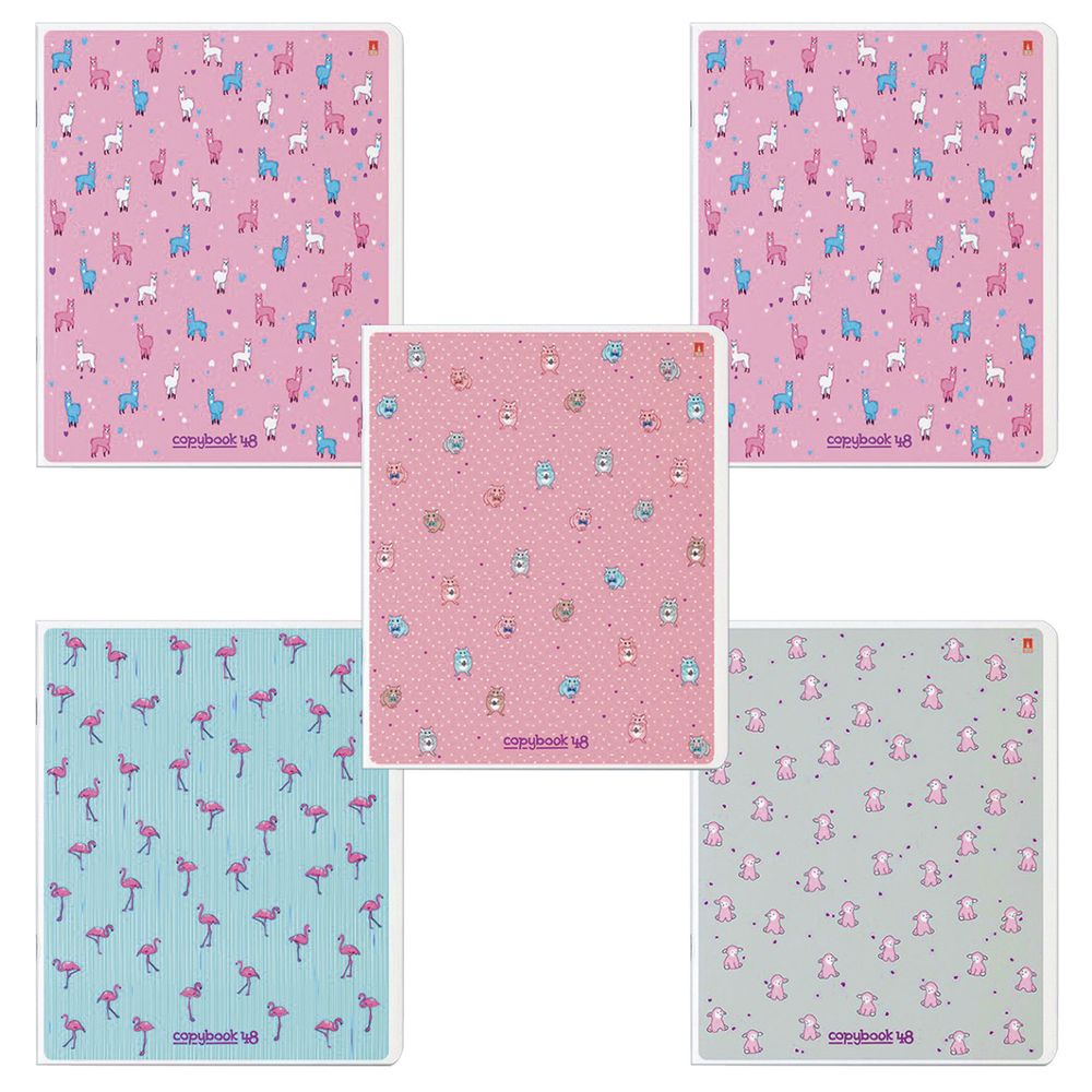 Тетрадь А5 48 л. АЛЬТ скоба, клетка, Soft Touch, фольга, "ЗЕФИРНОЕ НАСТРОЕНИЕ"