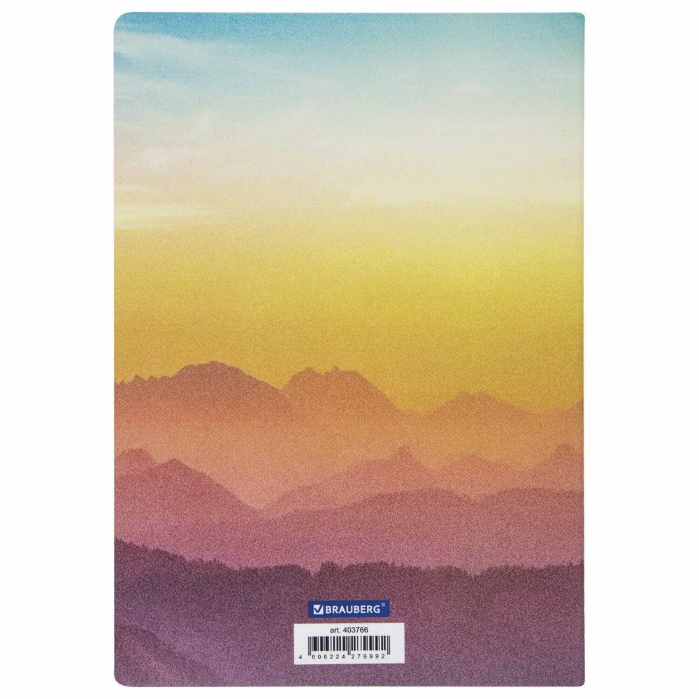 Тетрадь 40 л. в клетку обложка SoftTouch, бежевая бумага 70 г/м2, сшивка, А5 (147х210 мм), ENJOY THE MOMENT, BRAUBERG