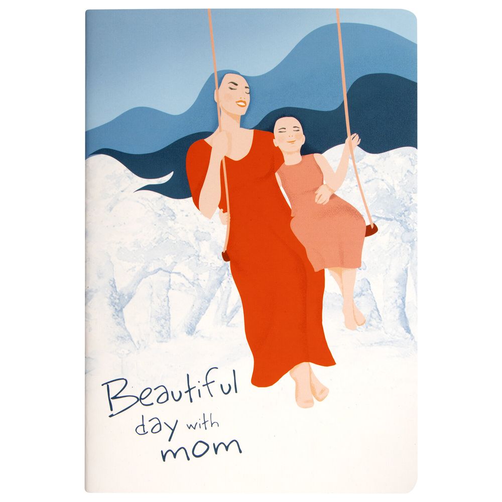 Тетрадь 40 л. в клетку обложка SoftTouch, бежевая бумага 70 г/м2, сшивка, А5 (147х210 мм), BEAUTIFUL DAY, BRAUBERG