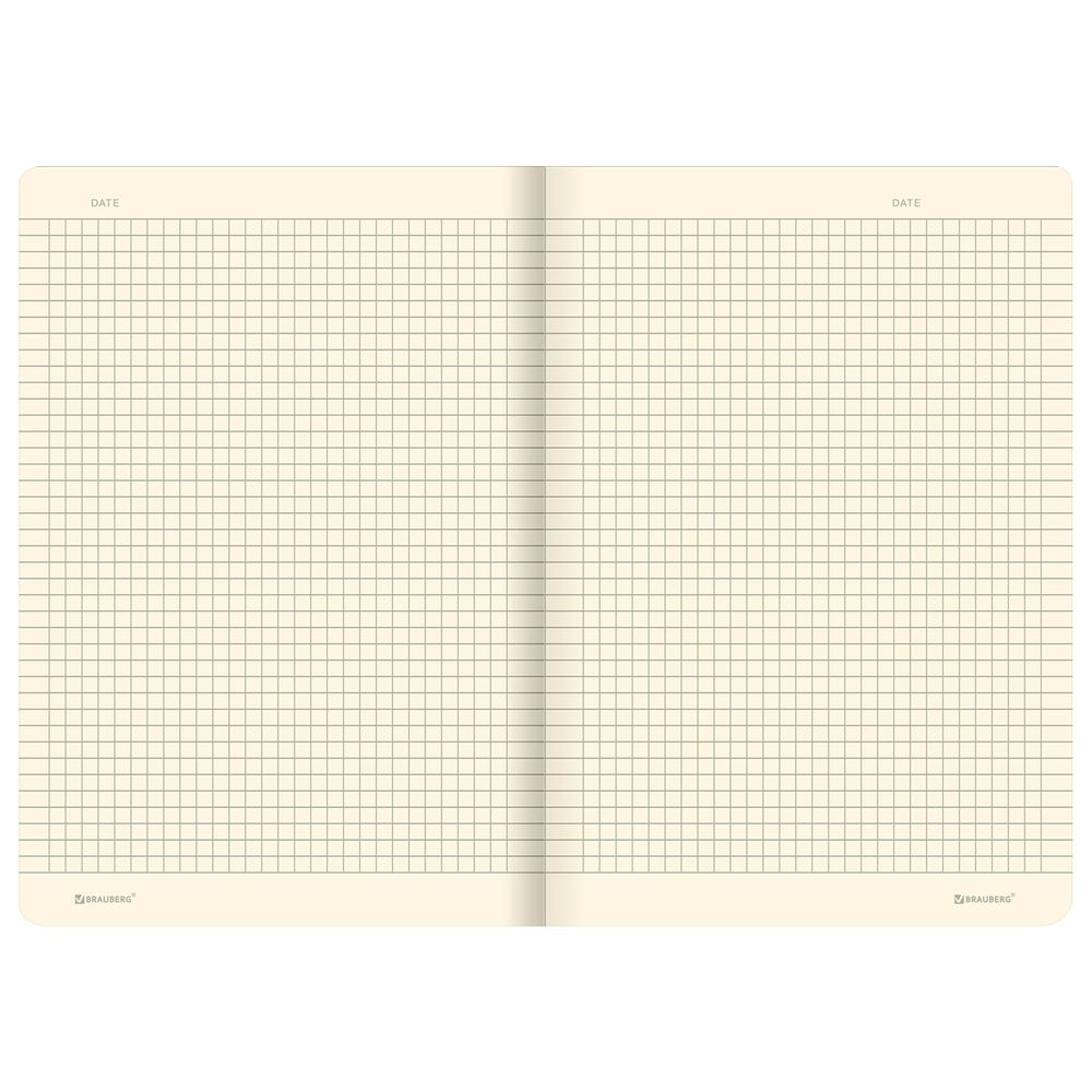 Тетрадь 40 л. в клетку обложка SoftTouch, бежевая бумага 70 г/м2, сшивка, А5 (147х210 мм), BEAUTIFUL DAY, BRAUBERG