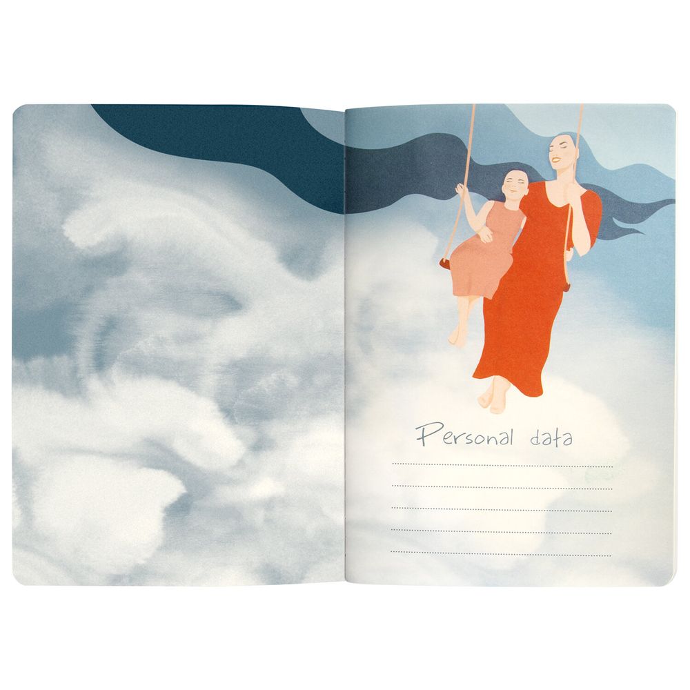 Тетрадь 40 л. в клетку обложка SoftTouch, бежевая бумага 70 г/м2, сшивка, А5 (147х210 мм), BEAUTIFUL DAY, BRAUBERG