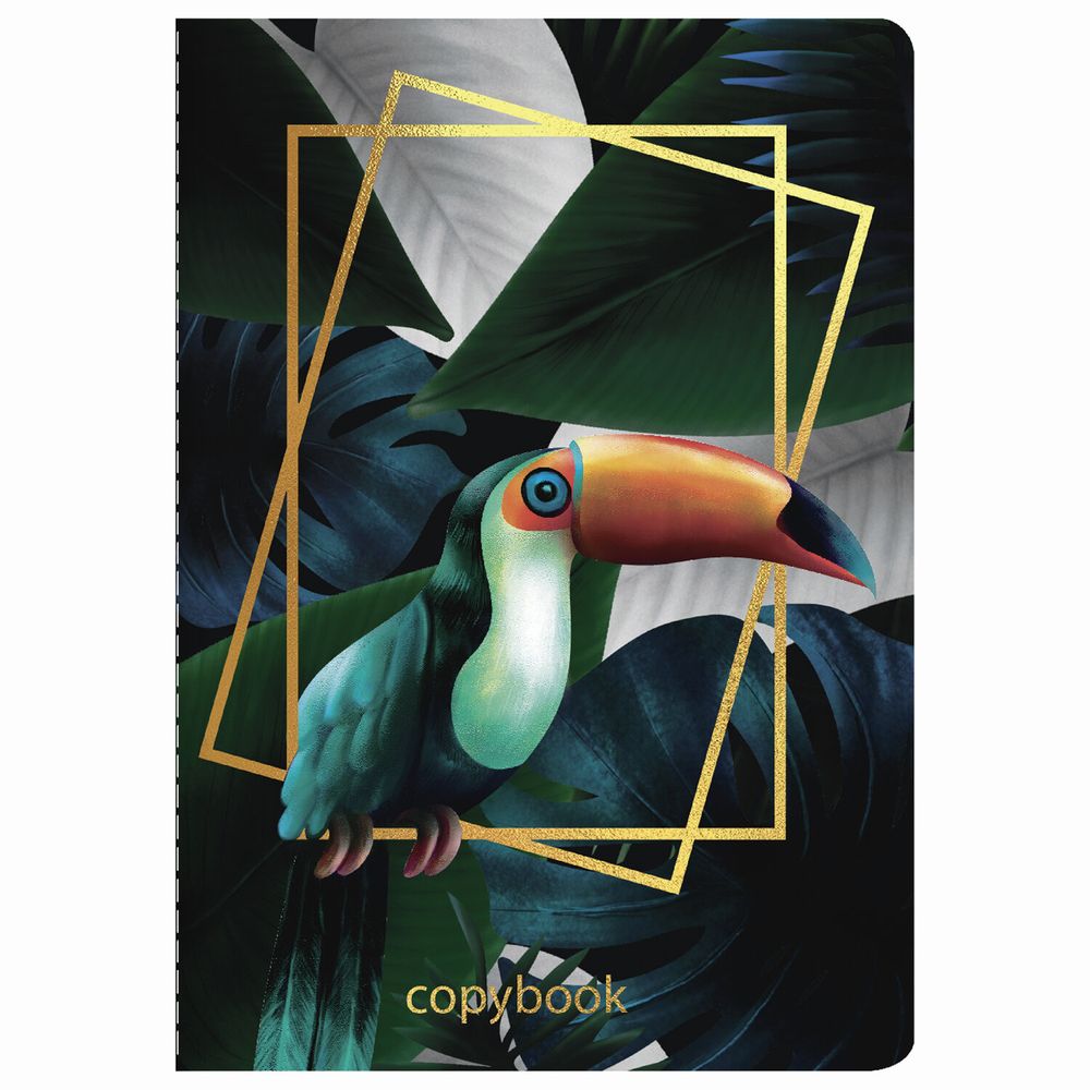 Тетрадь 40 л. в клетку обложка SoftTouch, фольга, бежевая бум. 70 г/м2, сшивка, А5 (147х210 мм), ТУКАН, BRAUBERG