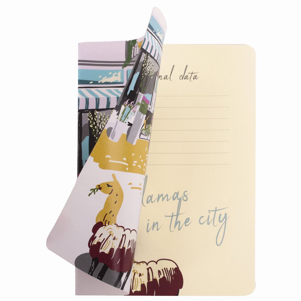 Тетрадь 40 л. в клетку обложка SoftTouch, бежевая бумага 70 г/м2, сшивка, А5 (147х210 мм), ЛАМЫ, BRAUBERG