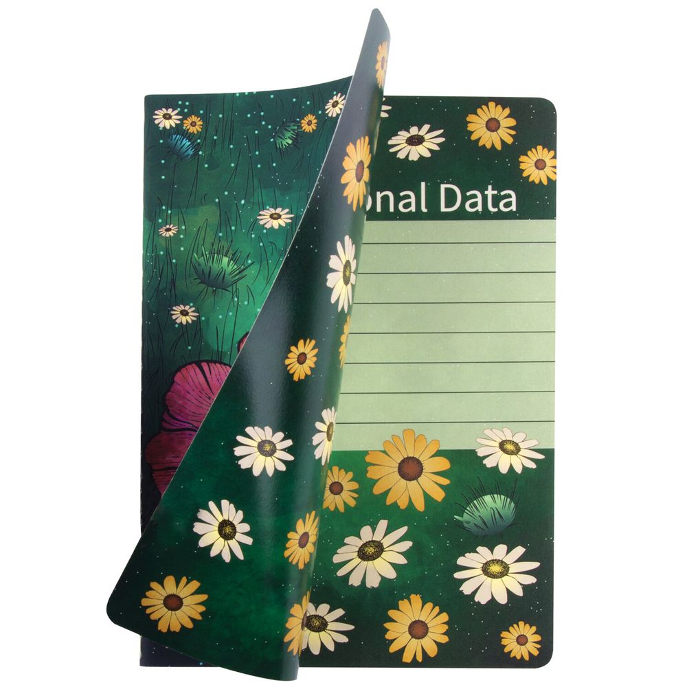 Тетрадь 40 л. в клетку обложка SoftTouch, бежевая бумага 70 г/м2, сшивка, А5 (147х210 мм), RED FLOWERS, BRAUBERG