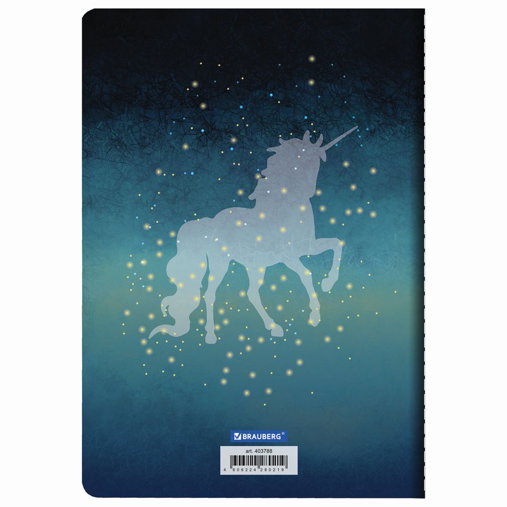 Тетрадь 40 л. в клетку обложка SoftTouch, фольга, бежевая бум. 70 г/м2, сшивка, А5 (147х210 мм), FAIRY TALE, BRAUBERG