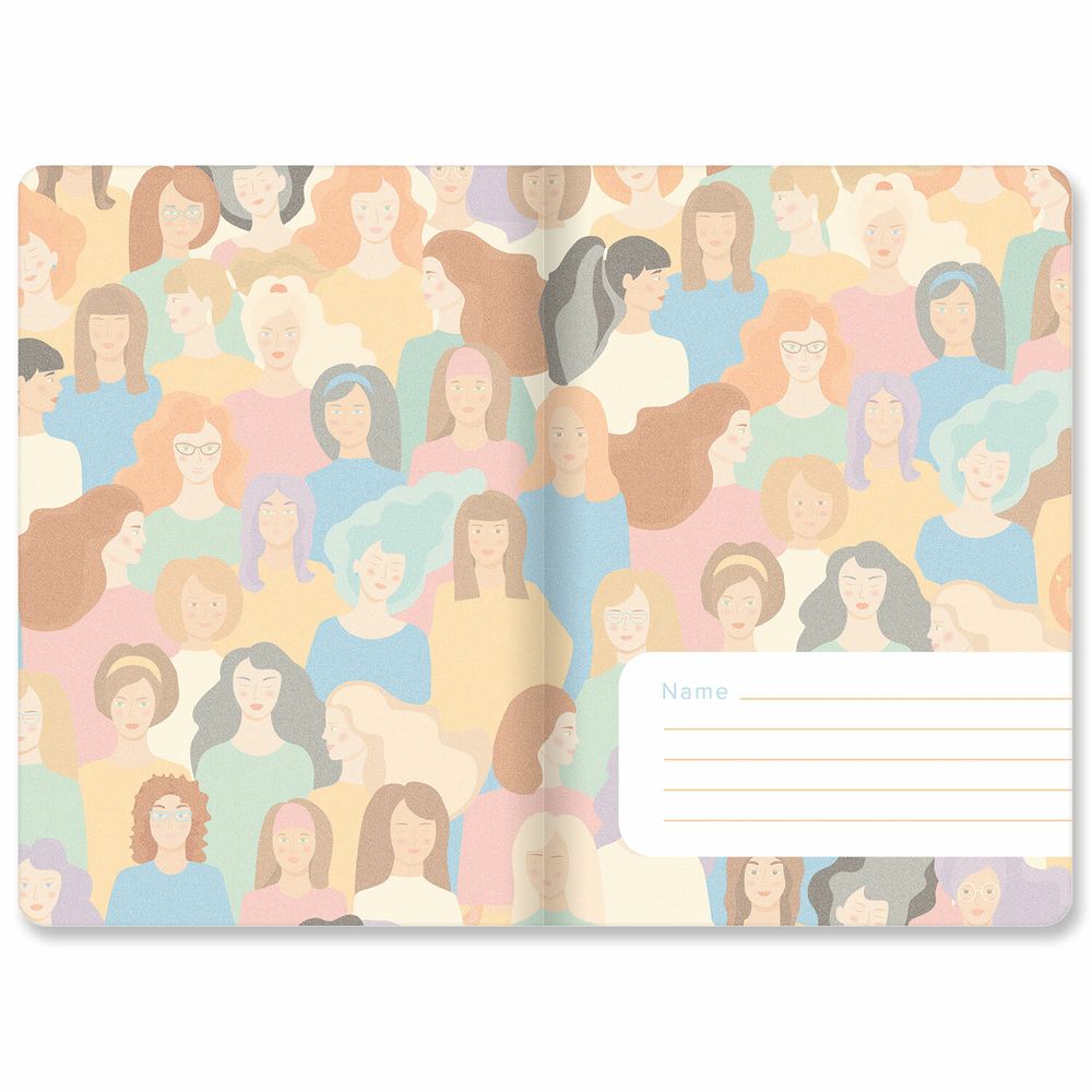 Тетради 40 л. в клетку обложка SoftTouch, НАБОР 3 шт., бежевая бумага 70 г/м2, сшивка, А5 (147х210 мм), JOY, BRAUBERG