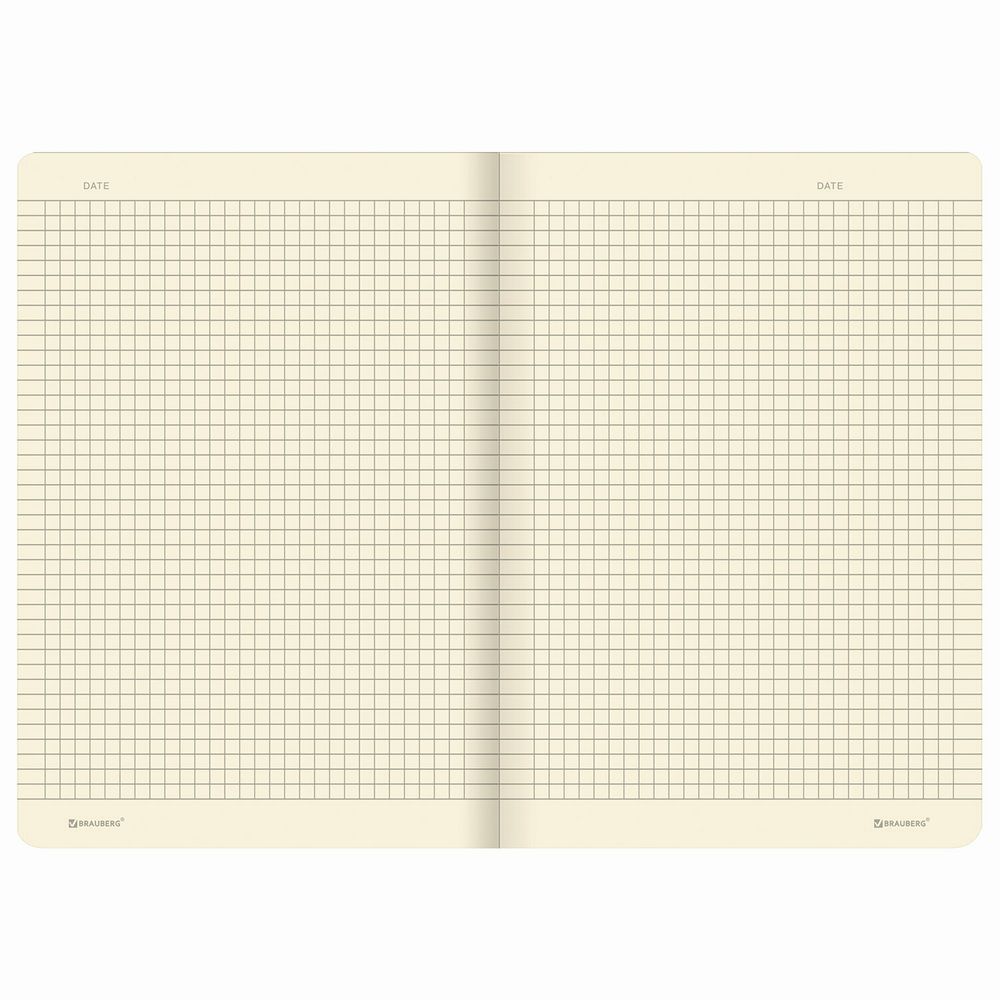 Тетради 40 л. в клетку обложка SoftTouch, НАБОР 3 шт., бежевая бумага 70 г/м2, сшивка, А5 (147х210 мм), JOY, BRAUBERG