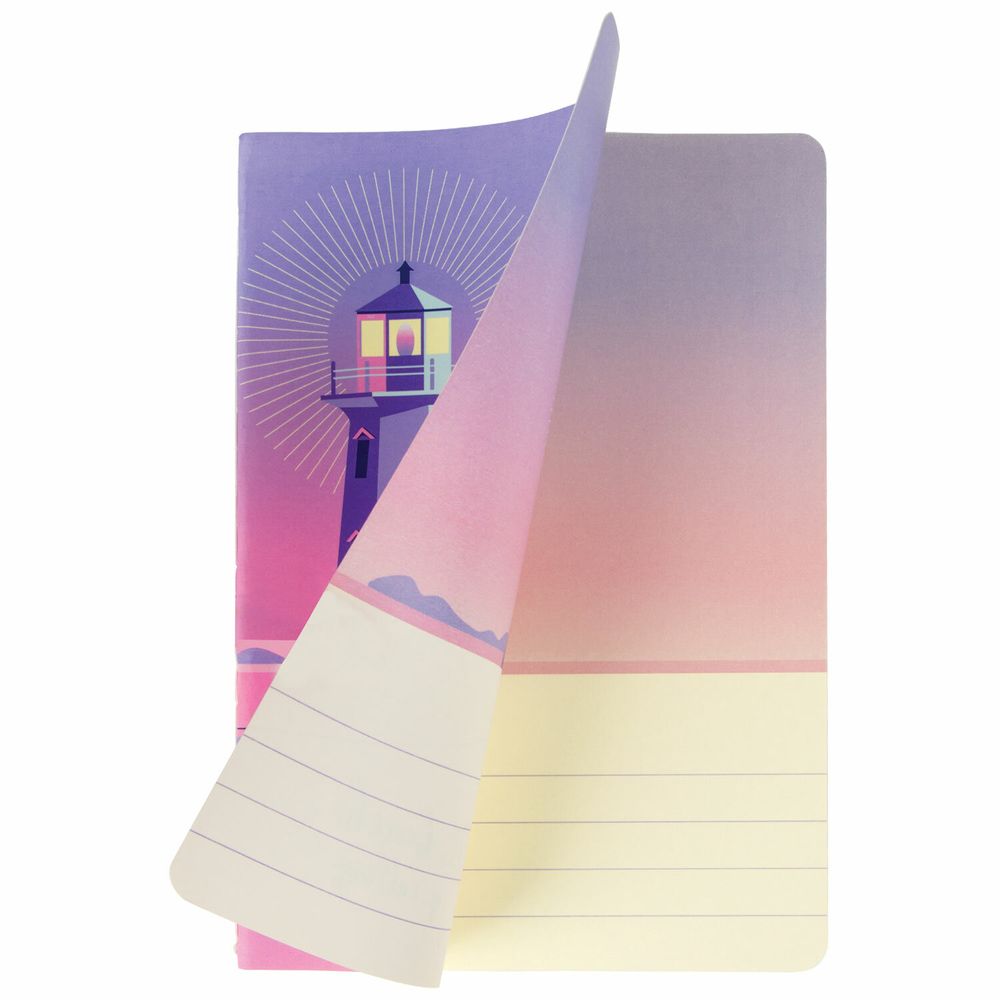 Тетради 40 л. в линию обложка SoftTouch, НАБОР 3 шт., бежевая бумага 70 г/м2, сшивка, А5 (147х210 мм), ПУТЕШЕСТВИЕ, BRAUBERG