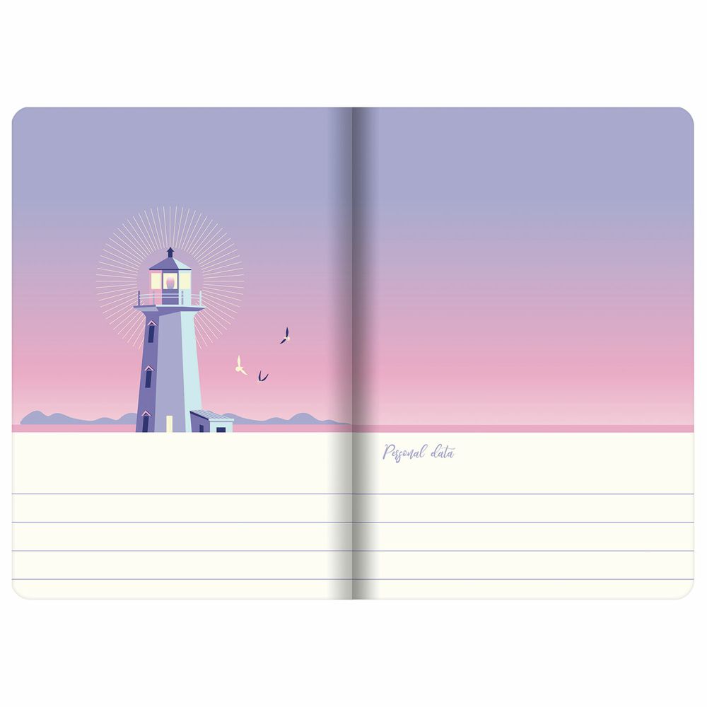 Тетради 40 л. в линию обложка SoftTouch, НАБОР 3 шт., бежевая бумага 70 г/м2, сшивка, А5 (147х210 мм), ПУТЕШЕСТВИЕ, BRAUBERG