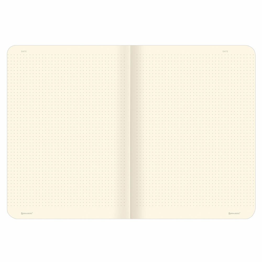 Тетрадь 40 л. в точку обложка SoftTouch, бежевая бумага 70 г/м2, сшивка, А5 (147х210 мм), БЛАЖЕНСТВО, BRAUBERG