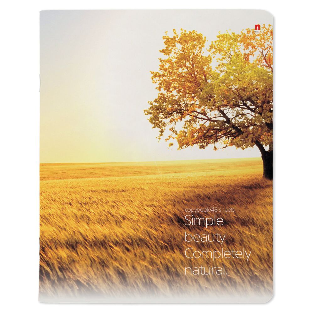 Тетрадь А5 48 л. АЛЬТ скоба, клетка, глянцевый лак, "Пейзажи" (5 видов)