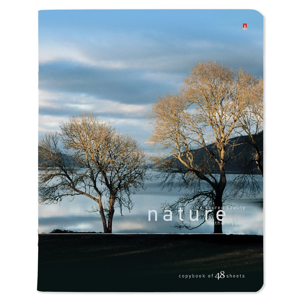 Тетрадь А5 48 л. АЛЬТ скоба, клетка, глянцевый лак, "Природа" (5 видов)