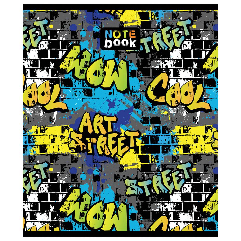 Тетрадь А5 48 л. ПЗБМ, скоба, клетка, выборочный TWIN лак, "Сити-Арт" (5 видов)