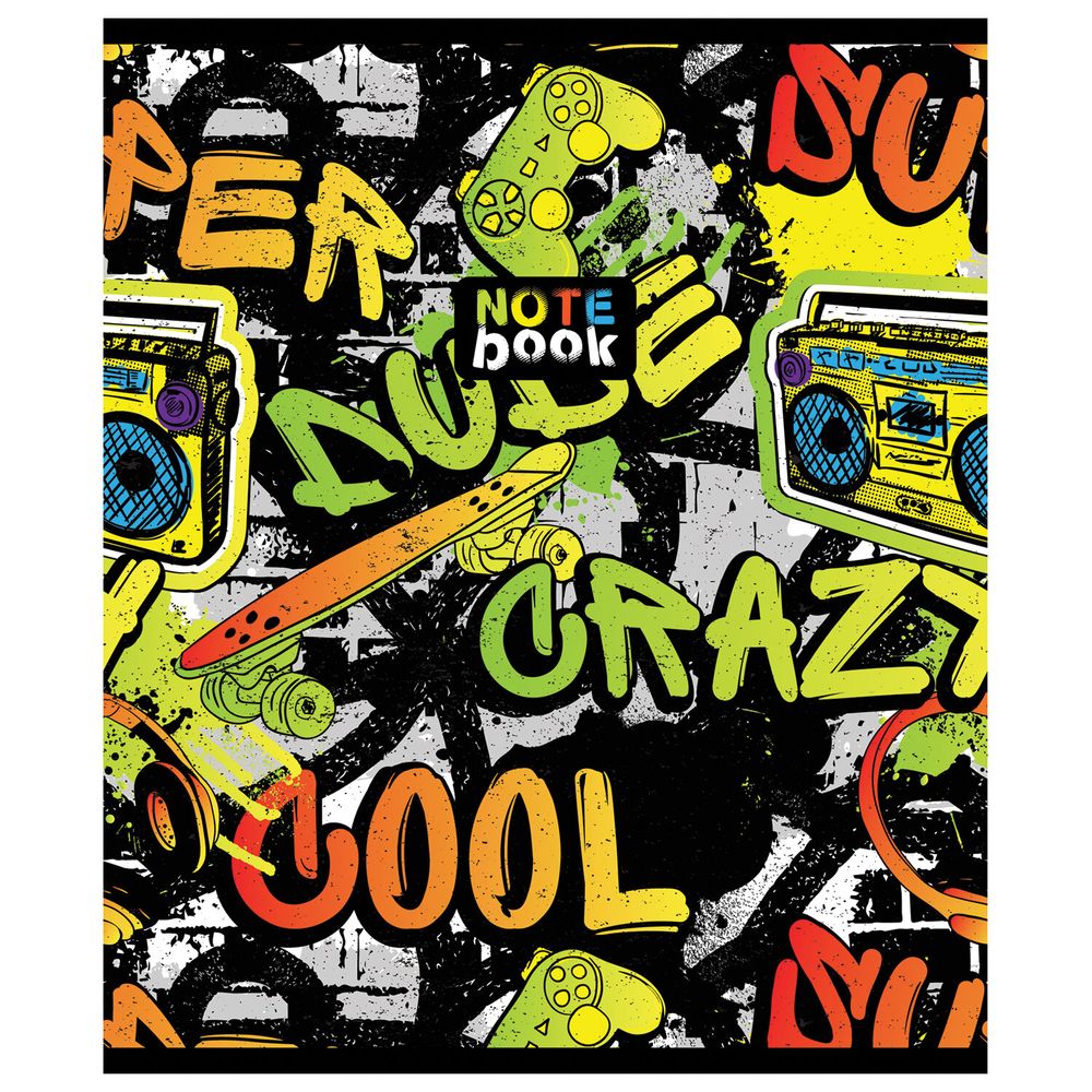 Тетрадь А5 48 л. ПЗБМ, скоба, клетка, выборочный TWIN лак, "Сити-Арт" (5 видов)