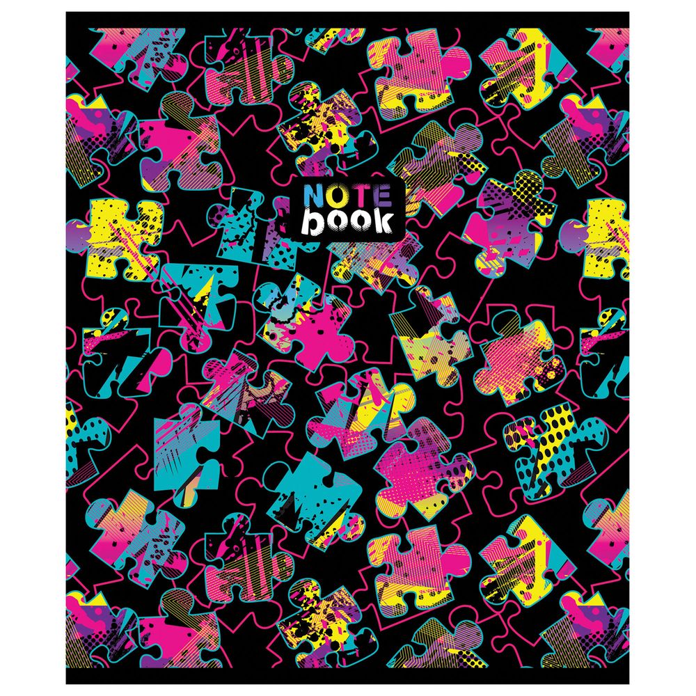 Тетрадь А5 48 л. ПЗБМ, скоба, клетка, выборочный TWIN лак, "Сити-Арт" (5 видов)