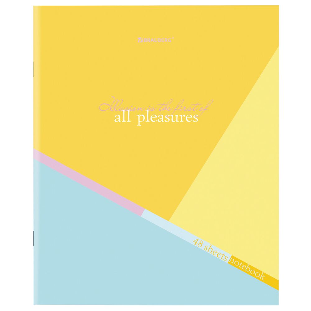 Тетрадь А5 48 л. BRAUBERG скоба, клетка, обложка картон, "Multicolor" (микс в спайке)