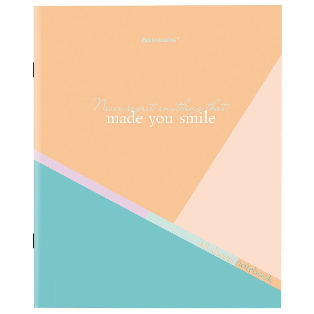 Тетрадь А5 48 л. BRAUBERG скоба, клетка, обложка картон, "Multicolor" (микс в спайке)