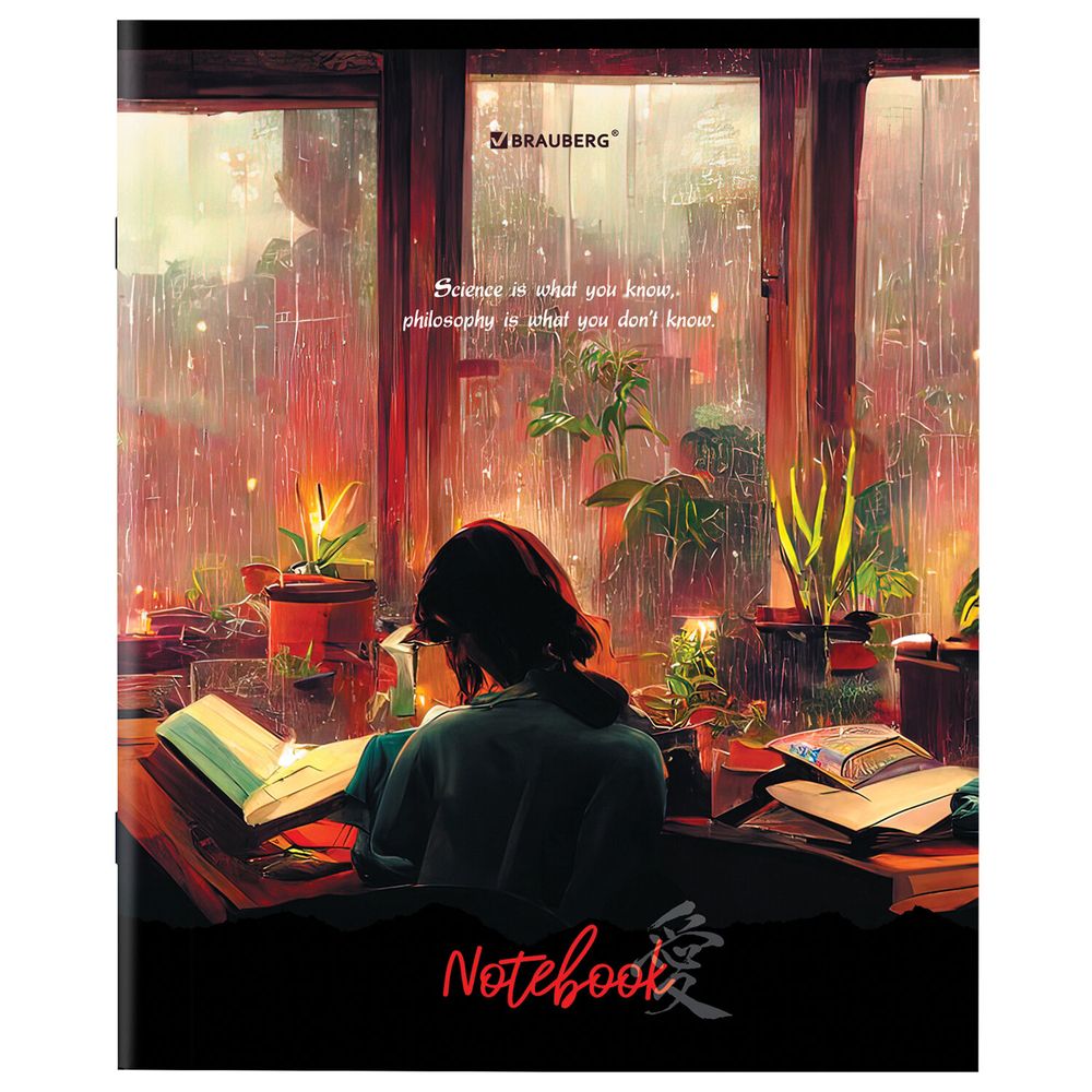 Тетрадь А5 48л. BRAUBERG скоба, клетка, обложка картон, "Anime Girls" (микс в спайке)