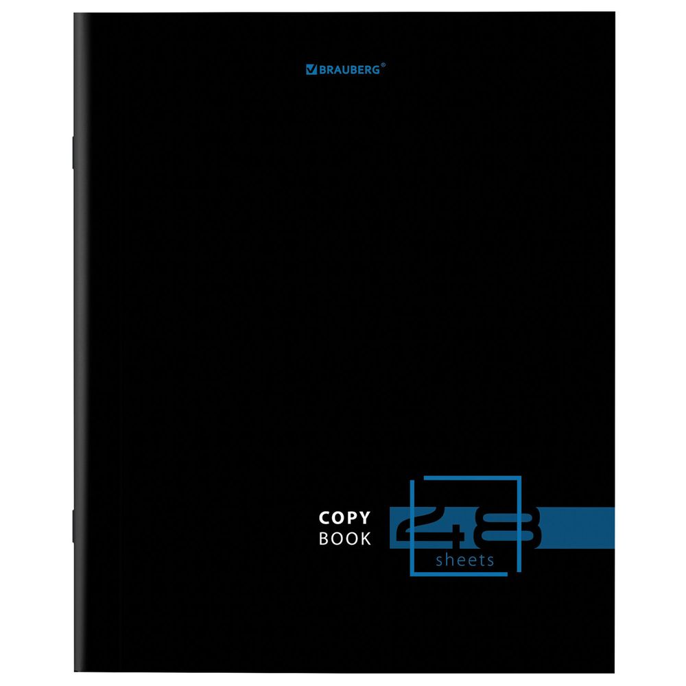 Тетрадь А5 48 л. BRAUBERG скоба, линия, обложка картон, "Dark" (микс в спайке)