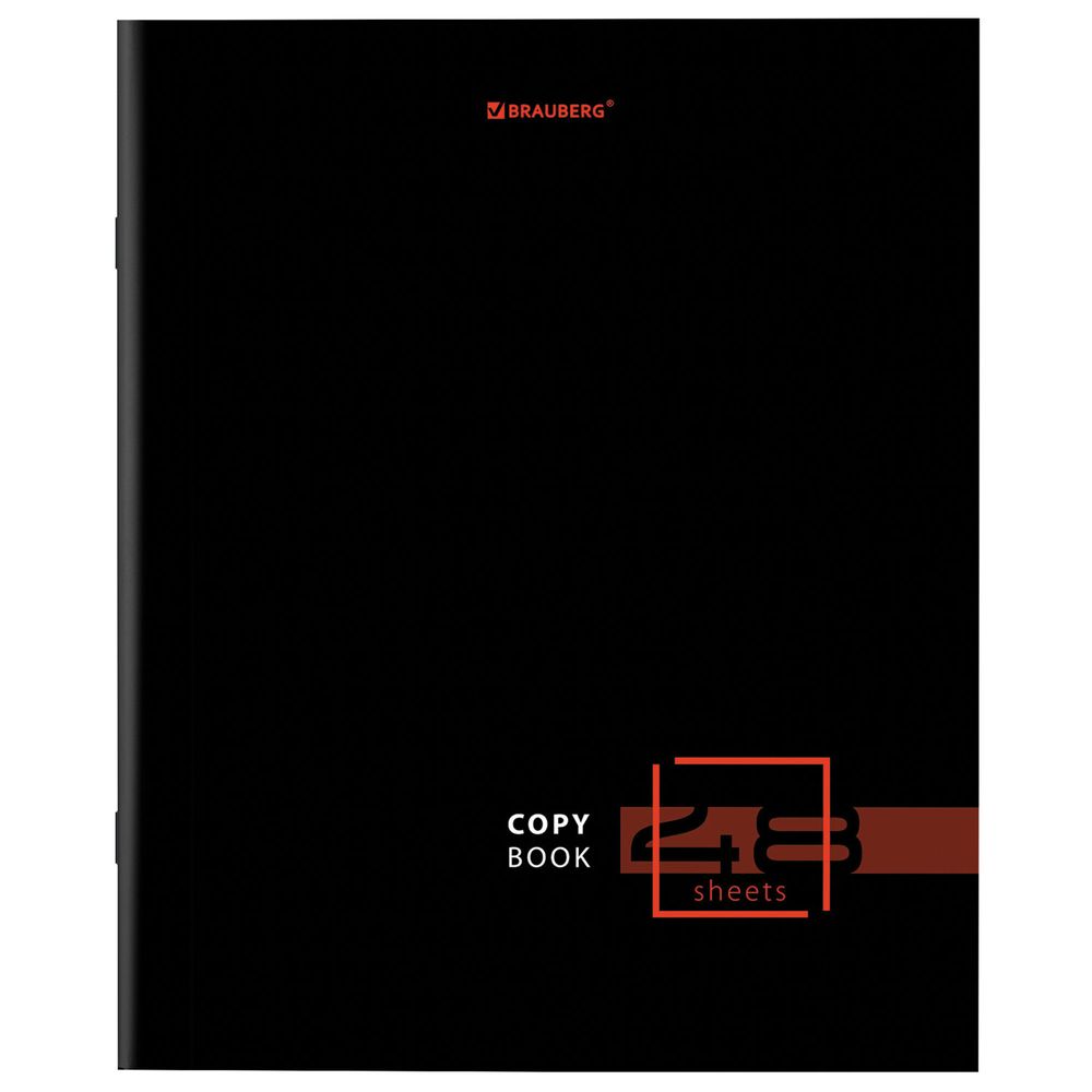 Тетрадь А5 48 л. BRAUBERG скоба, линия, обложка картон, "Dark" (микс в спайке)