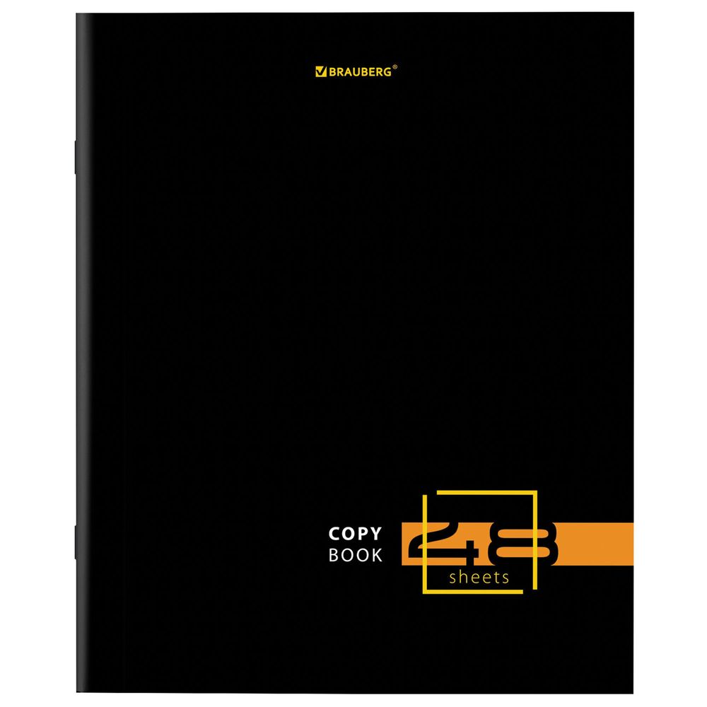 Тетрадь А5 48 л. BRAUBERG скоба, линия, обложка картон, "Dark" (микс в спайке)