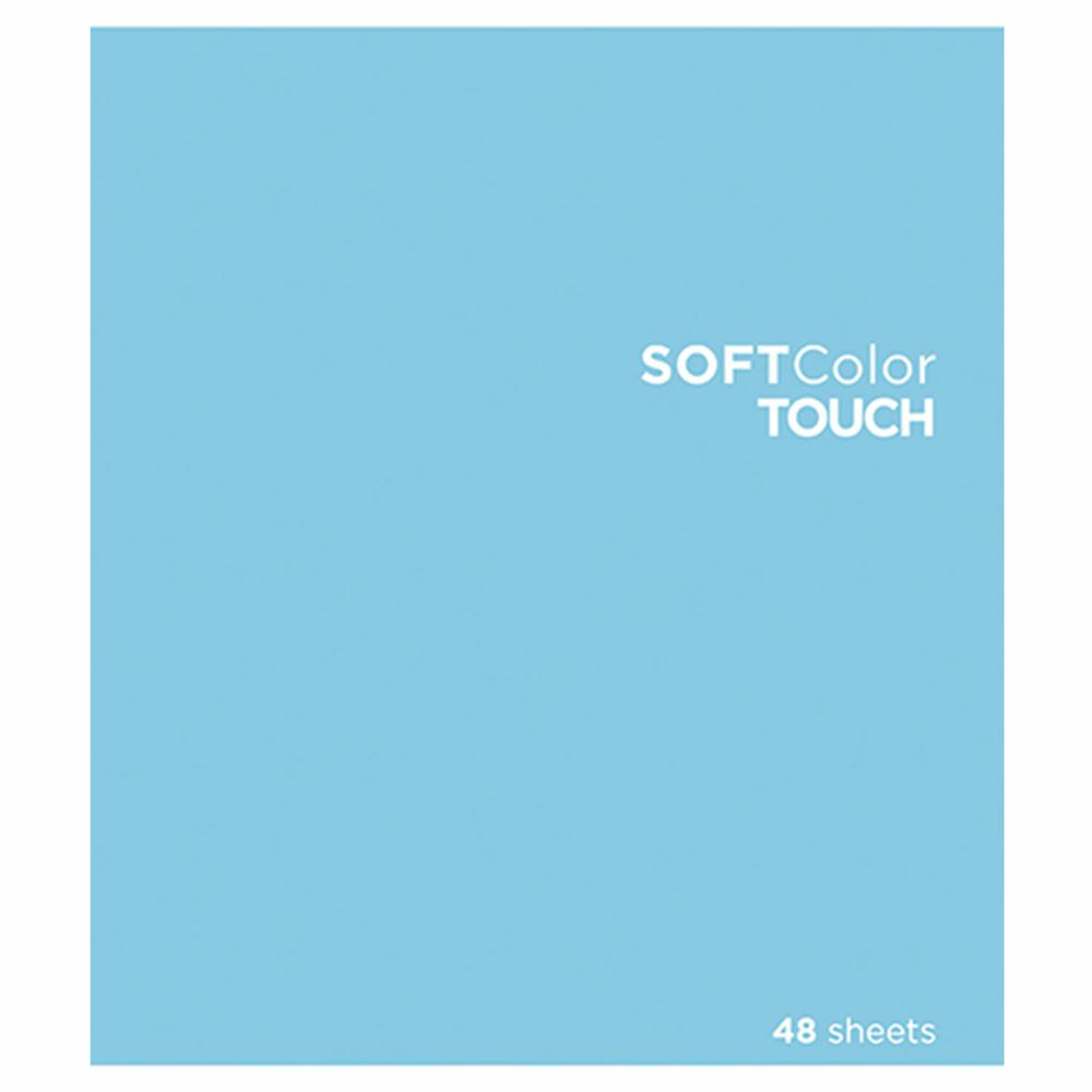 Тетрадь А5 48 л., ПЗБМ, скоба, клетка, Soft Touch, брайль 3D, "СофтКолорТач", микс в спайке, 28213