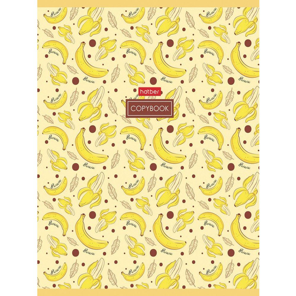 Тетрадь А5, 96 л., HATBER, скоба, клетка, обложка картон, 