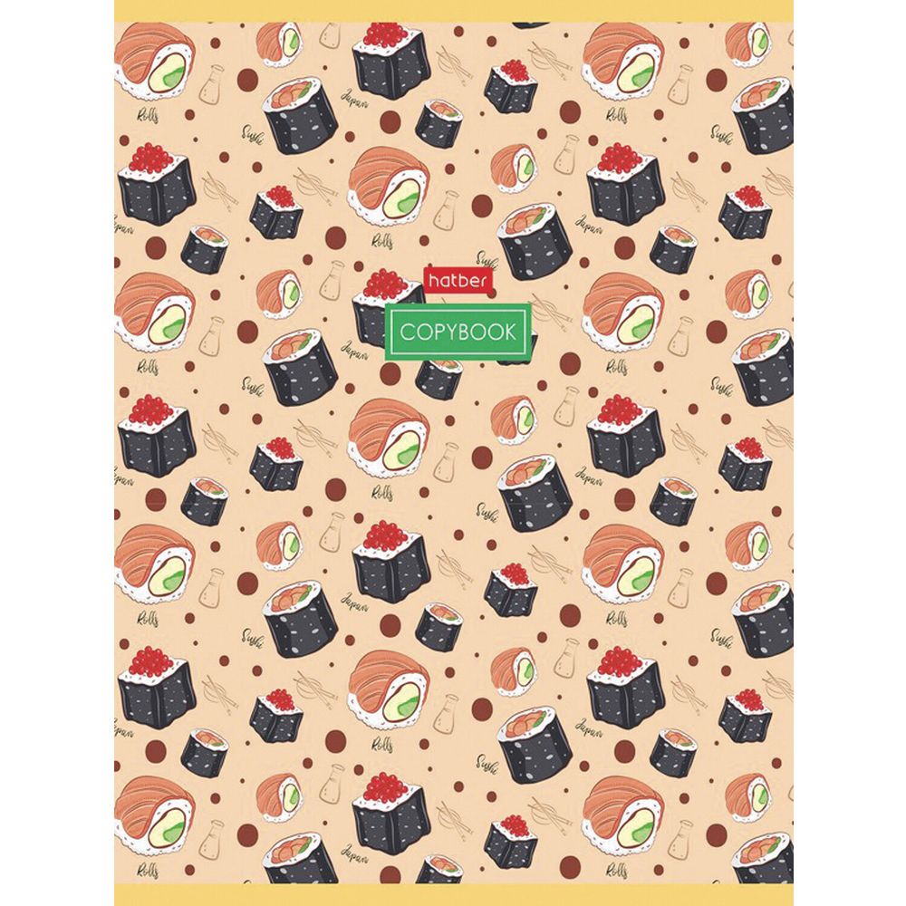 Тетрадь А5, 96 л., HATBER, скоба, клетка, обложка картон, 