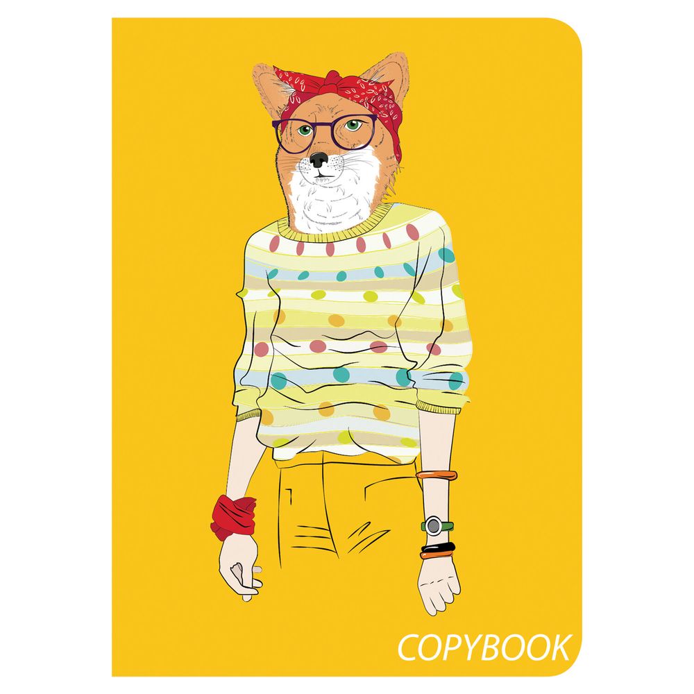 Тетрадь 60 л. в клетку обложка SoftTouch, бежевая бумага 70 г/м2, сшивка, В5 (179х250 мм), FOXY, BRAUBERG