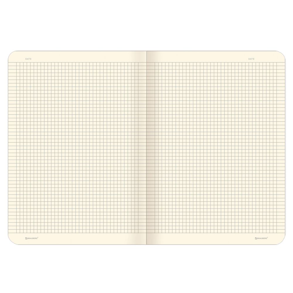 Тетрадь 60 л. в клетку обложка SoftTouch, бежевая бумага 70 г/м2, сшивка, В5 (179х250 мм), ГАРМОНИЯ, BRAUBERG
