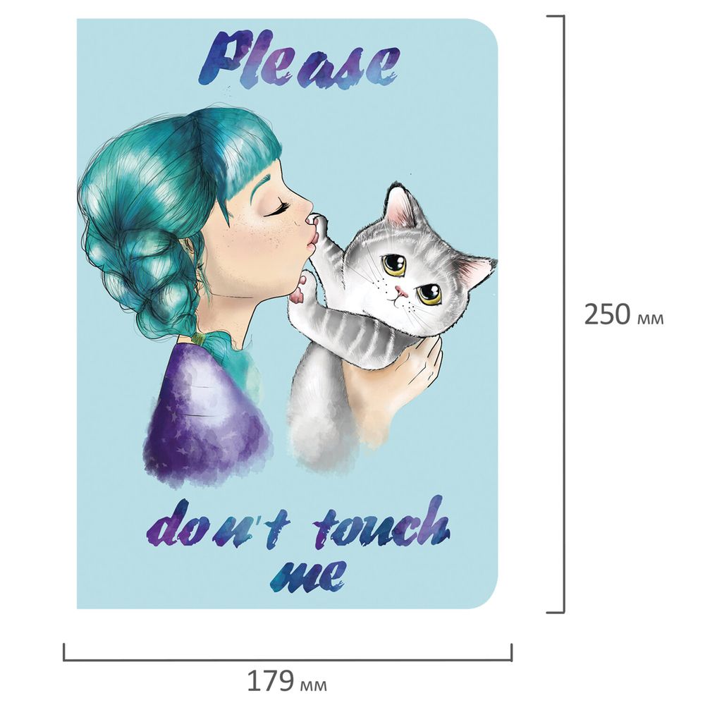 Тетрадь 60 л. в клетку обложка SoftTouch, бежевая бумага 70 г/м2, сшивка, В5 (179х250 мм), НЕДОТРОГА, BRAUBERG