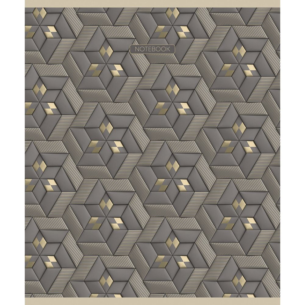 Тетрадь А5, 96 л., ПЗБМ, скоба, клетка, фольга, ламинация, выборочный лак, 