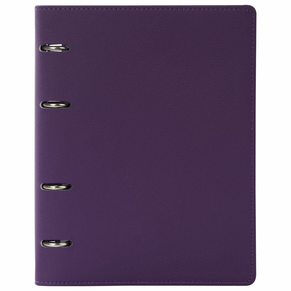 Тетрадь на кольцах А5 (180х220 мм), 120 листов, под кожу, клетка, BRAUBERG 