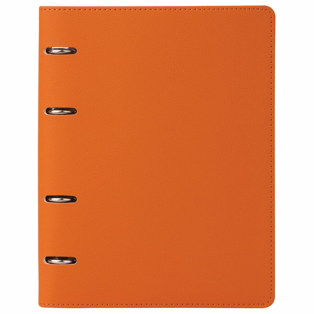 Тетрадь на кольцах А5 (180х220 мм), 120 листов, под кожу, клетка, BRAUBERG 