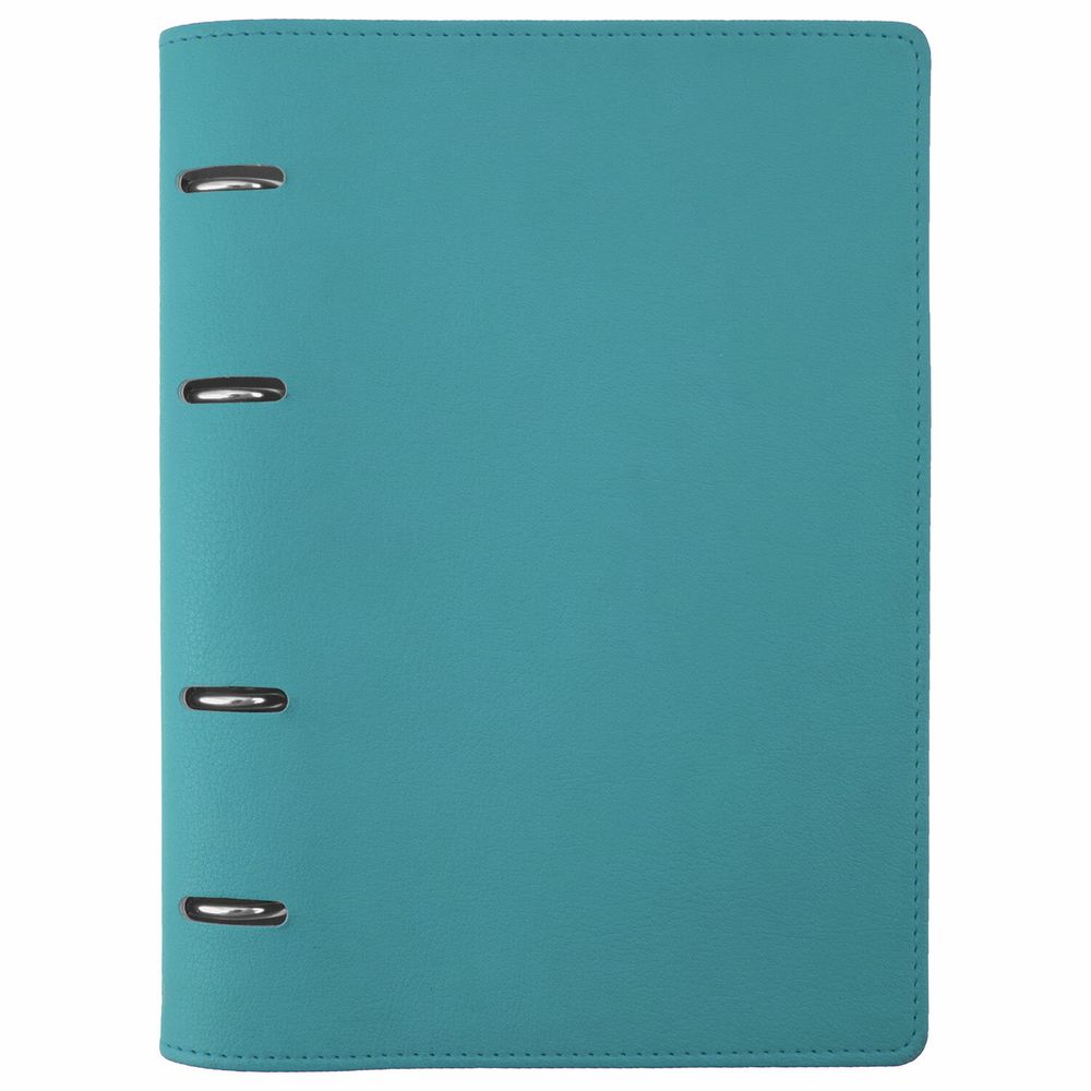 Тетрадь на кольцах А5 (180х220 мм), 120 листов, под кожу, клетка, BRAUBERG 