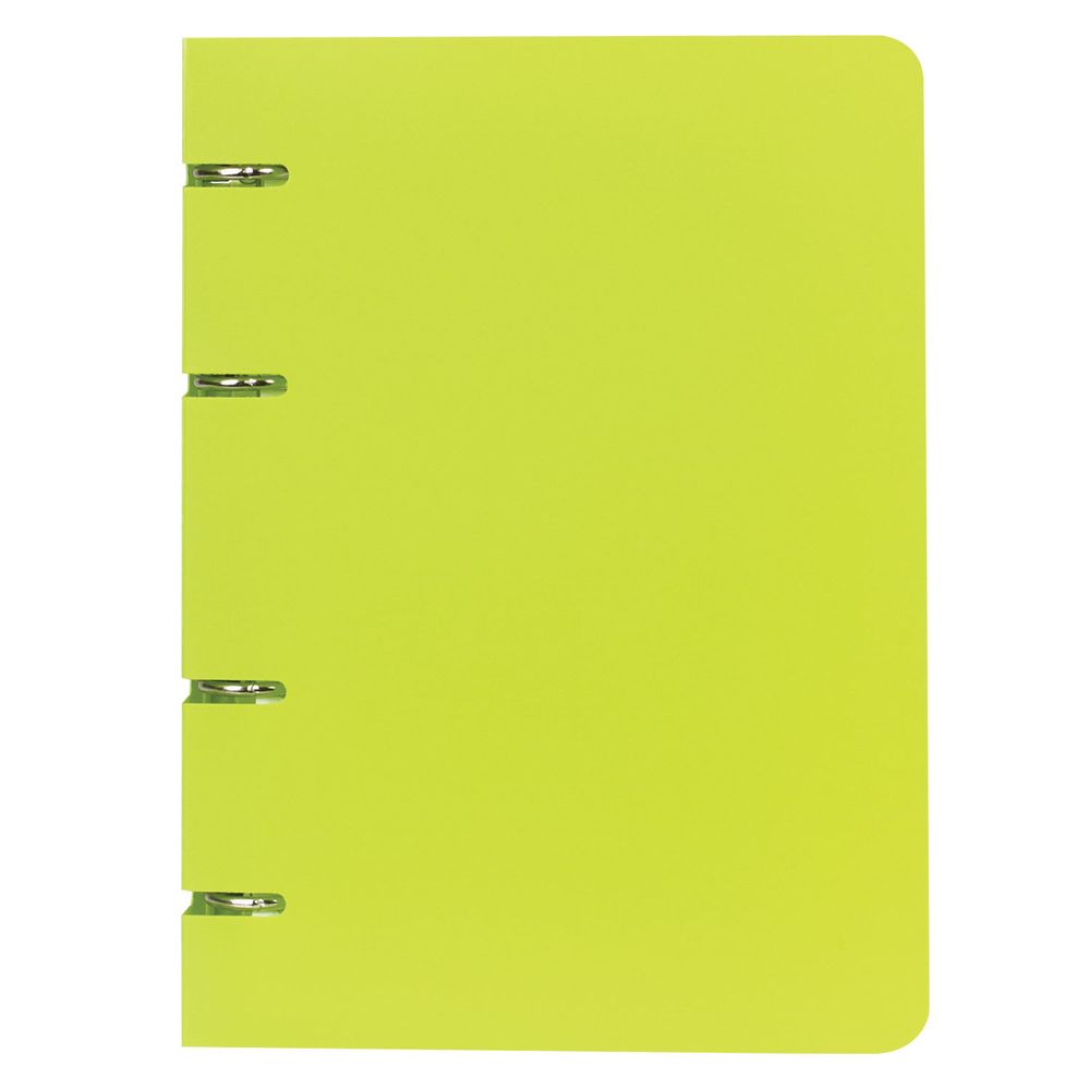 Тетрадь на кольцах А5 160х215 мм, 80 л., пластик, клетка, BRAUBERG, "Салатовый"