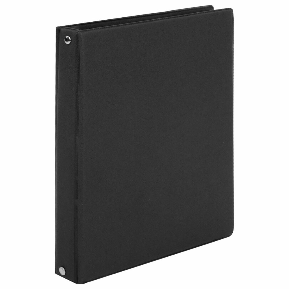 Тетрадь на кольцах А5 (180х220 мм), 80 листов, обложка ПВХ, клетка, BRAUBERG, черный