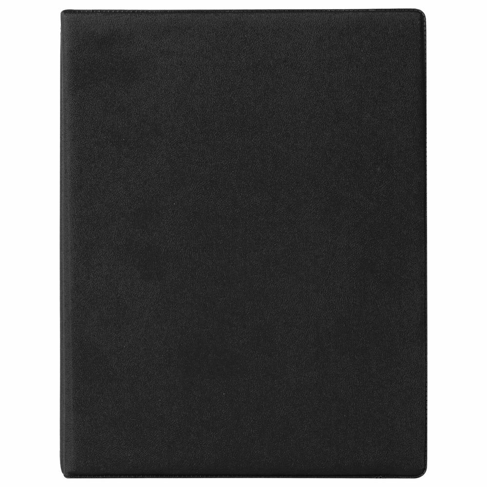 Тетрадь на кольцах А5 (180х220 мм), 80 листов, обложка ПВХ, клетка, BRAUBERG, черный