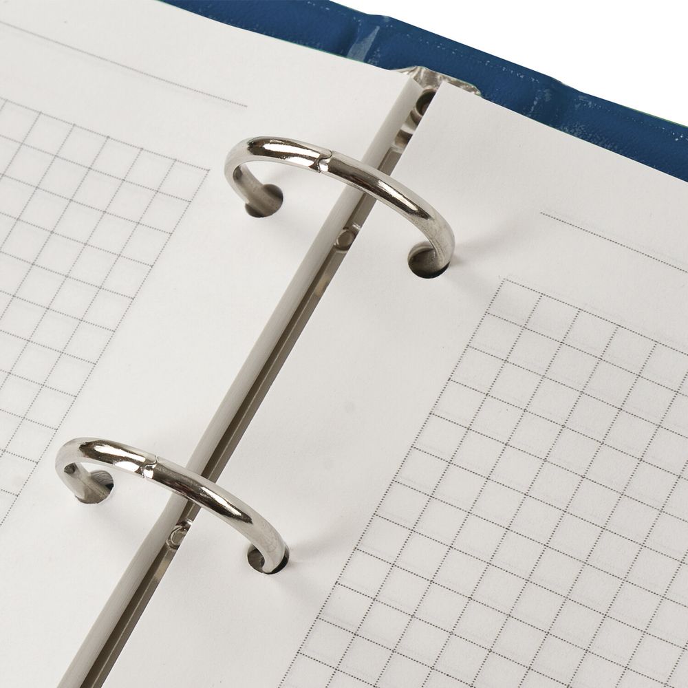 Тетрадь на кольцах А5 (180х220 мм), 80 листов, обложка ПВХ, клетка, BRAUBERG, синий