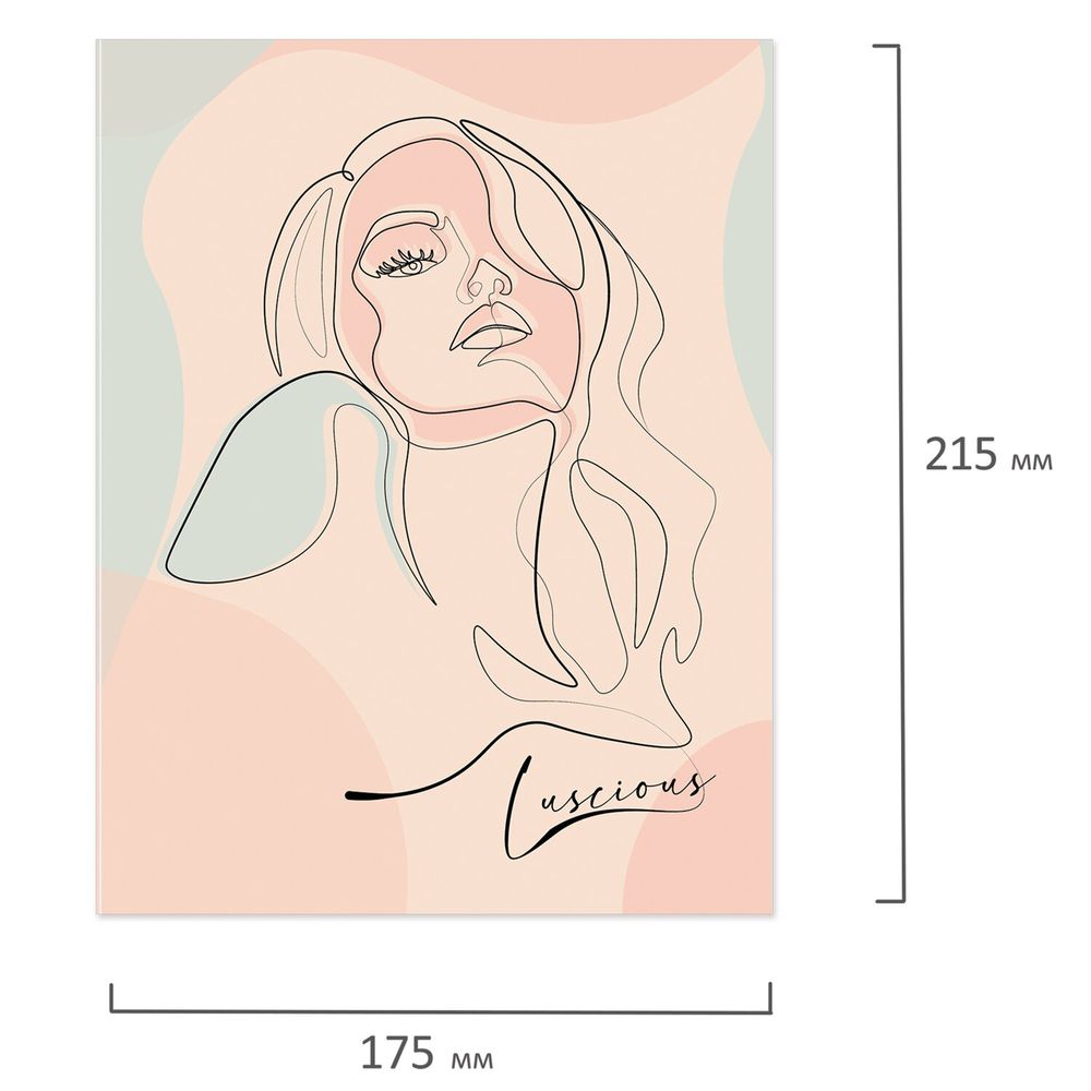 Тетрадь на кольцах А5 (175х215 мм), 120 листов, твердый картон, клетка, BRAUBERG, Девушка