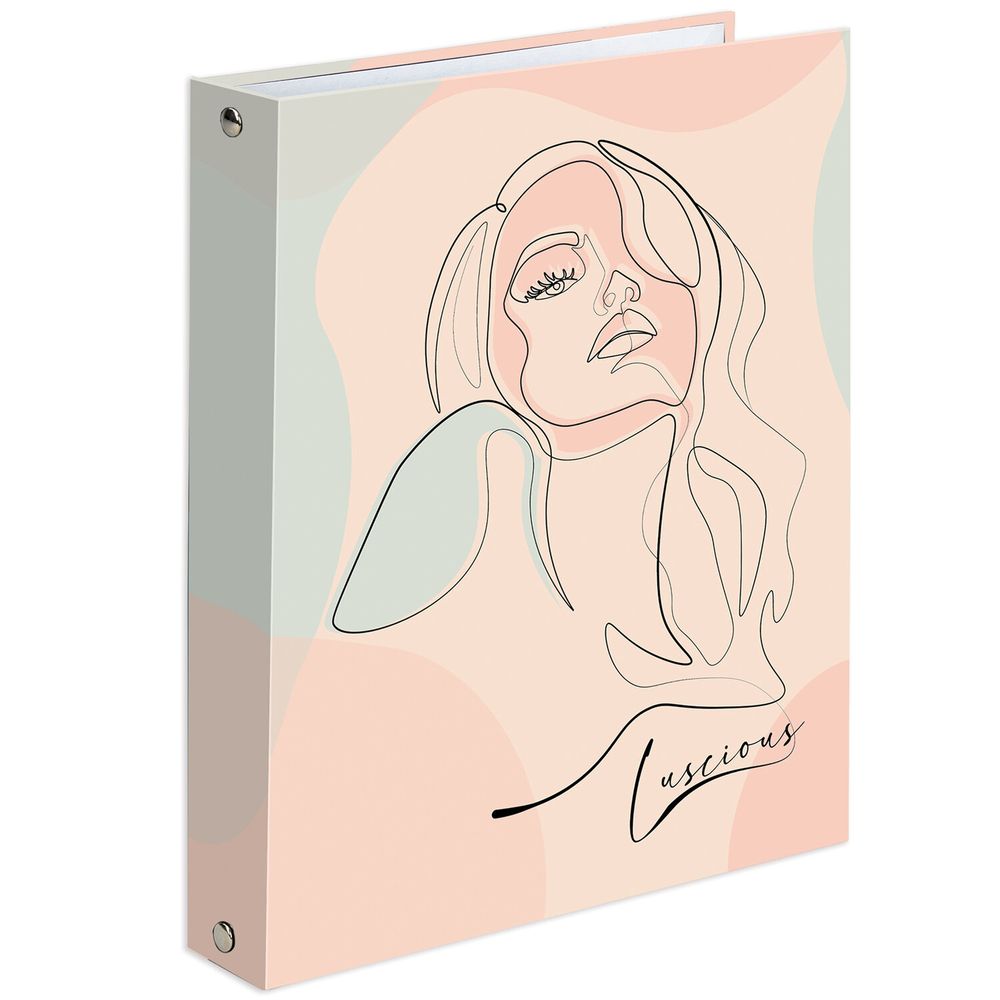 Тетрадь на кольцах А5 (175х215 мм), 120 листов, твердый картон, клетка, BRAUBERG, Девушка