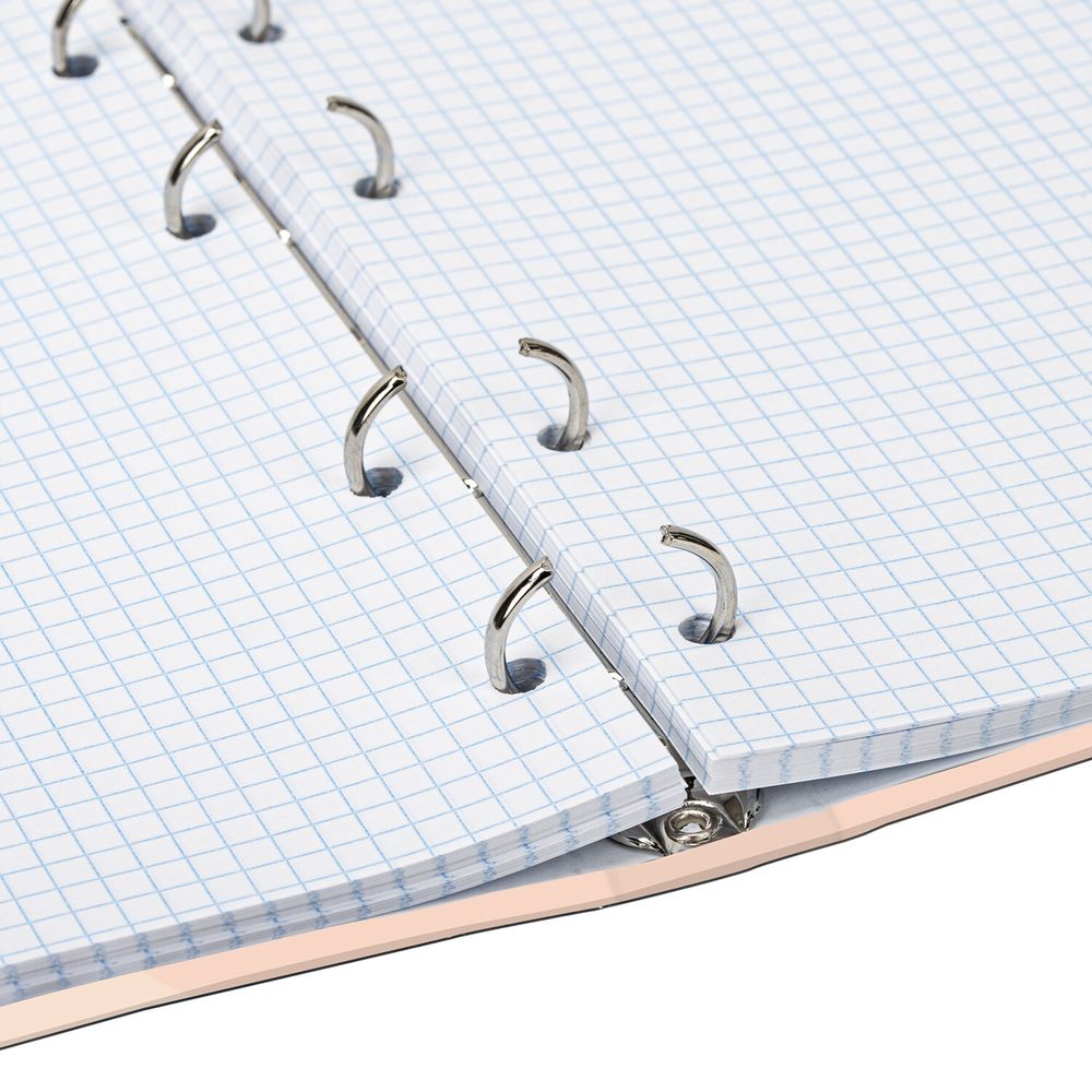 Тетрадь на кольцах А5 (175х215 мм), 120 листов, твердый картон, клетка, BRAUBERG, Девушка