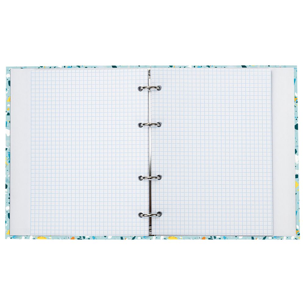 Тетрадь на кольцах А5 (175х215 мм), 120 листов, твердый картон, клетка, BRAUBERG, Абстракция