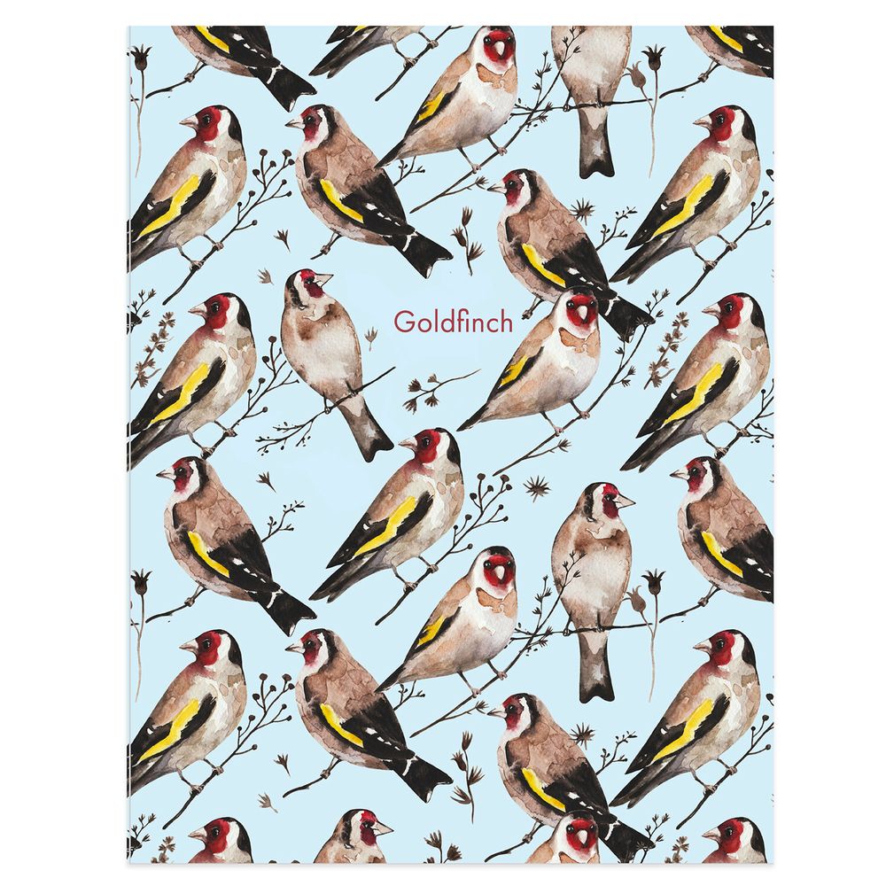 Тетрадь на кольцах А5 (175х215 мм), 120 листов, твердый картон, клетка, BRAUBERG, Щеглы